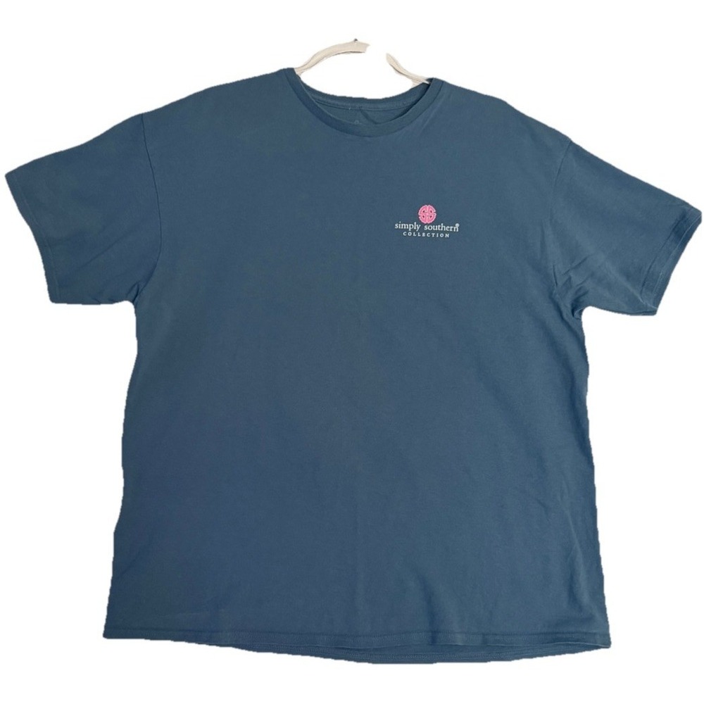 Women's Blue XL Simply Southern Tee Saltwater Heals All Beach Sand Ocean Sea Top